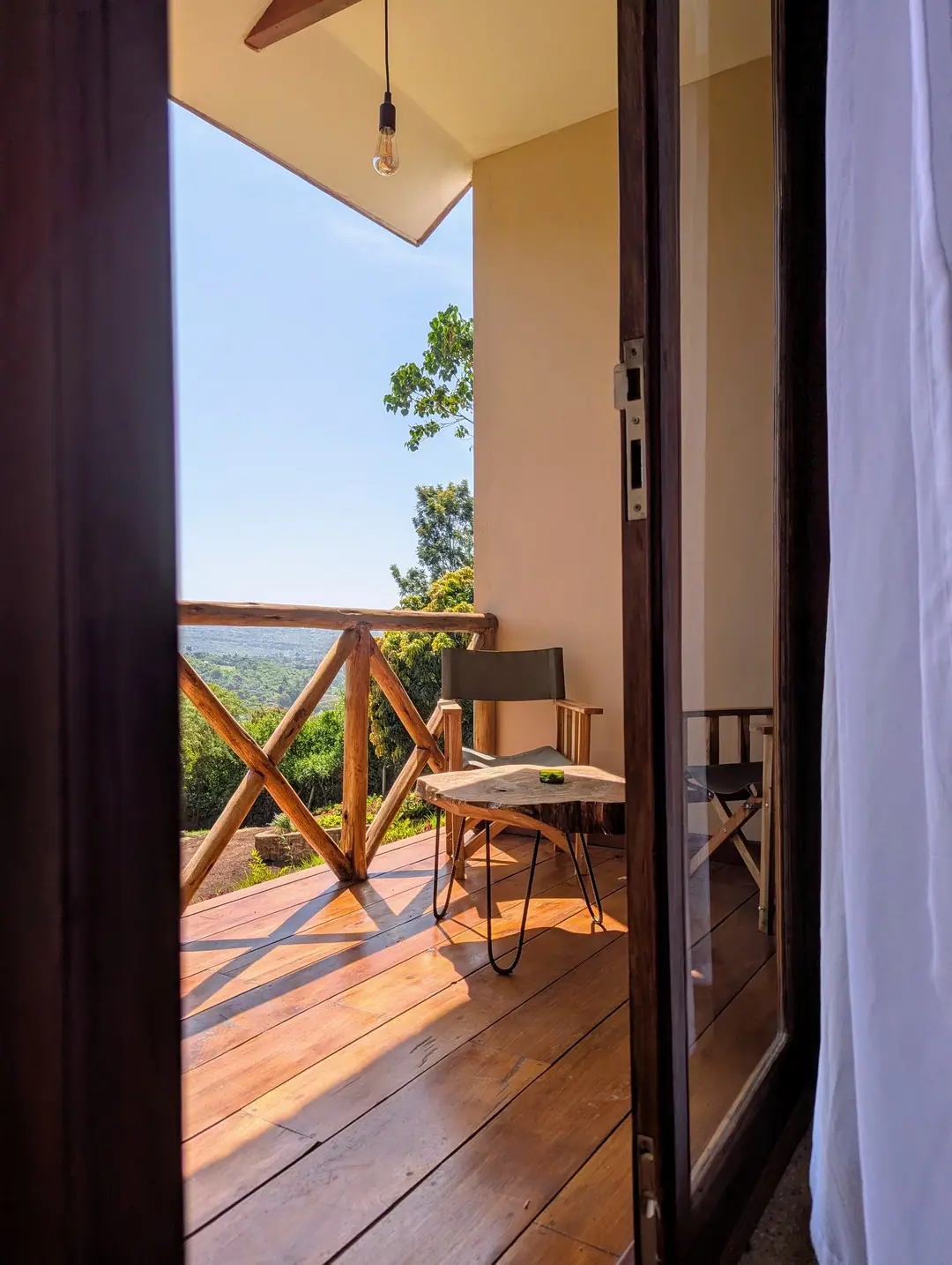 Private balcony over the forest, Mvuli Mountain Lodge